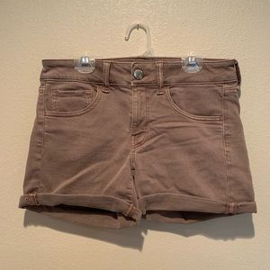 AMERICAN EAGLE Super Stretch Twill Midi Shorts